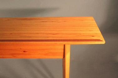 Silver Wattle hall table Red Gum inlay
